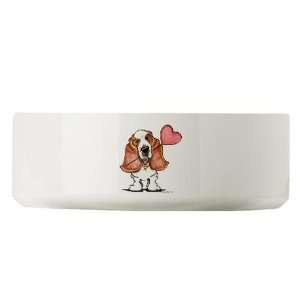  Basset Hound Large Stoneware Dog Bowl