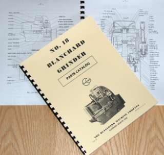 BLANCHARD 18 Surface Grinder Parts Manual  