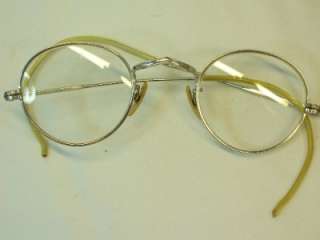 Vintage AO Eyeglasses Squire Wire Rim Bakelite Pads Original Dallas 