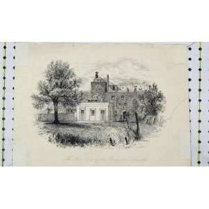   1842 Antique Print New Subscription Room Tattersalls