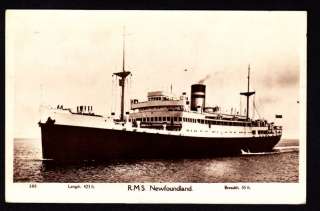 1940 R.M.S. Newfoundland Postcard  