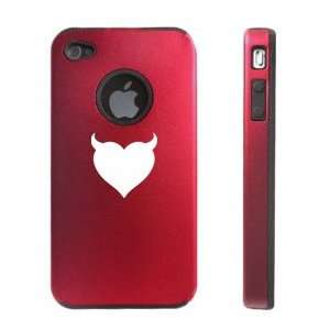 : Apple iPhone 4 4S 4G Red D802 Aluminum & Silicone Case Cover Devil 