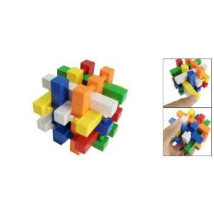   Colorful Plastic Building Blocks Brain Teaser Puzzle: Toys & Games
