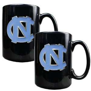  North Carolina Tar Heels 2 Piece Coffee Mug Set: Sports 