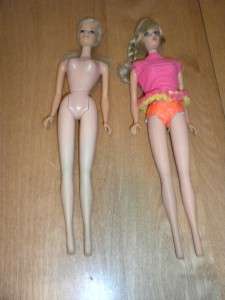 Two Vintage Barbie Dolls Talking Barbie Head on TNT Body & TNT Stacey 