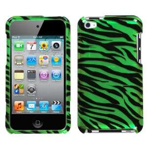  iPod Touch 4G Graphic Case   Green/Black Zebra (Front 