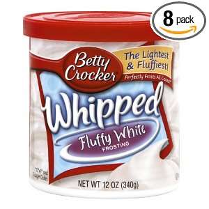 Betty Crocker Frosting Whipped Fluffy White, 12 Ounce Containers (Pack 