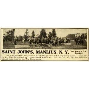 1908 Ad Saint Johns Military School Manlius New York Pebble Hill 