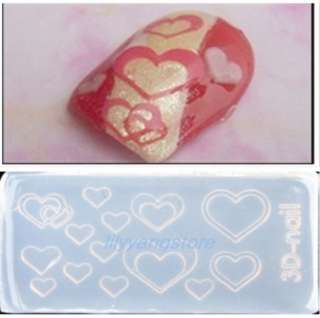   Nail Art Design Rose Fish Heart Lollipop Skull Mold Decorations  