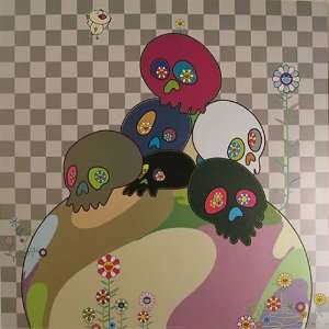 Murakami Takashi Offset Print Lithograph Skulls Rock