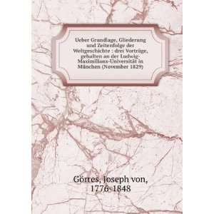   in MÃ¼nchen (November 1829) Joseph von, 1776 1848 GÃ¶rres Books