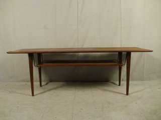 Teak Danish Modern Floating Shelf Coffee Table (1952)r  