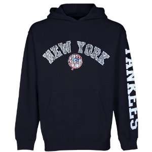   Yankees Youth Vintage Pullover Hoodie   Navy Blue