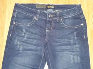 juniors MI JEANS booty jeans RHINESTONE bling BROKEN FLEUR skinny 29 