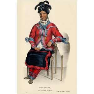  TSHUSICK, an Ojibway Woman McKenney Hall Indian Print 13 