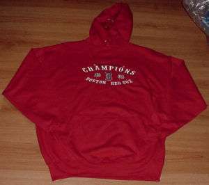 Boston Red Sox Hoodie Large Champions Red Embroidered  