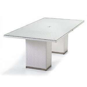  Metropolitan Rectangular Glass overlay Outdoor Dining Table 