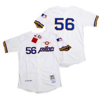 Jim Bouton #56 Seattle Pilots Throwback NWT Jersey M/L/XL/2XL  