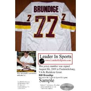  Bill Brundige Autographed/Hand Signed Jersey Washington 