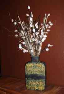 Lighted Floral Branches   Silver Dollar  White NIB  