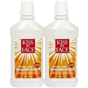 Kiss My Face Paraben & Alcohol Free Breath Blast Mouth Rinse Orange 