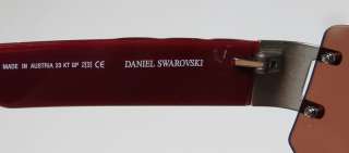 NEW DANIEL SWAROVSKI S599 BRAND NAME GUNMETAL/BURGUNDY SUNGLASSES 