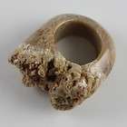 GENUINE BIG OCEAN CORAL FOSSIL RAW HONEYCOMB HUGE RING