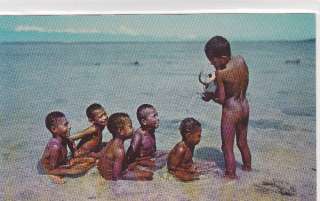 FIjian Children at play FIji 1961 photo Postcard  