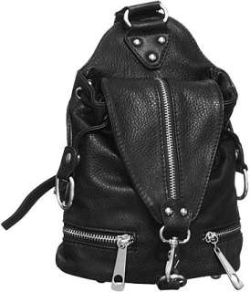 Black Sling Convertible Mini Backpack Designer:L&S  