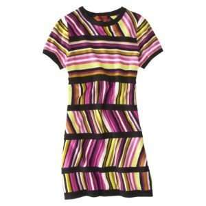   Multicolor Sweater Dress Stripe Print   Large (L): Everything Else