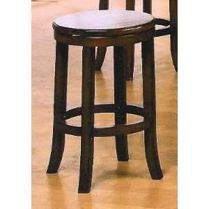   dark brown finish wood swivel seat 24 seat height bar stool: Home