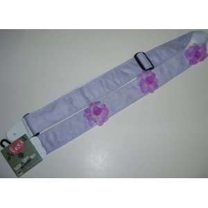  LM Products Alexis Faux Suede w/ Flowers, 2 Guitar Strap 