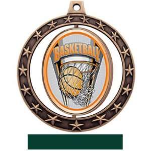  Basketball Spinner Medals Prosport M 7701 BRONZE MEDAL / HUNTER 