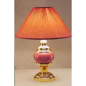  Mauve Table Lamp Mushroom Pleated Shade: Home Improvement
