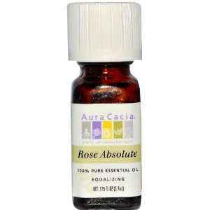  Aura Cacia Rose Absolute, Essential Oil, 1/8 oz. bottle 