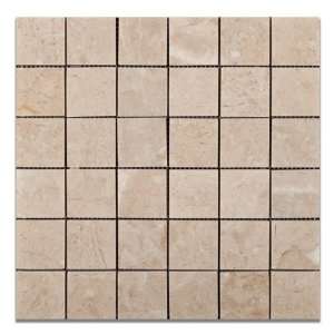 Bursa Beige / Sandy Beige Marble 2 X 2 Polished Mosaic Tile   Box of 5 