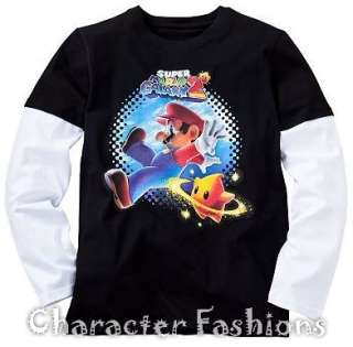 Super Mario Galaxy 2 Long Sleeve Shirt Tee Size 8 10 12 14 16 18 20 