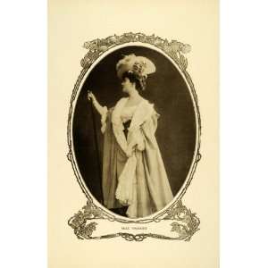  1905 Print Stage Actress Vincourt Belgium Portrait Edwardian Dress 