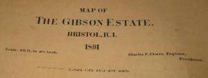 ANTIQUE CHARLES DANA GIBSON BRISTOL RHODE ISLAND MAP  