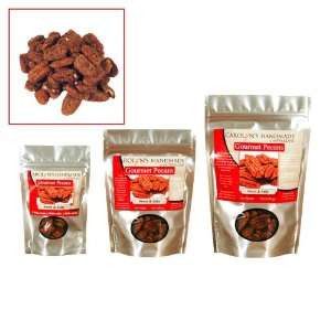 Gourmet Cinnamon Pecans Nuts Platinum Snack Bag 2oz.:  