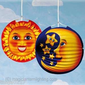 Sun & Moon Paper Lanterns BABY SHOWER DECORATIONS, GIFT  