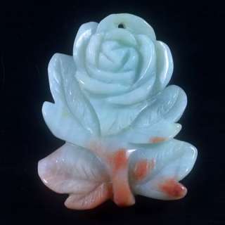 Y1436 Carved multi color ite flower pendant bead  