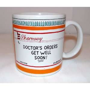 Doctors Orders GET WELL SOON Coffee Mug Kitchen 