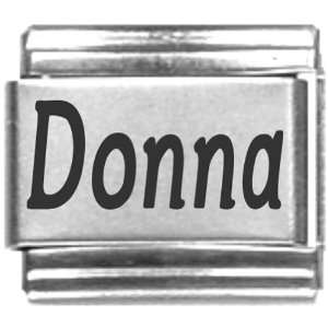  Donna Purple Heart Laser Name Italian Charm Link Jewelry