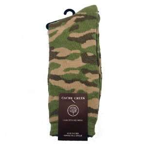  Mens Camouflage Style Mid calf Socks 6 Pair Pack: Sports 