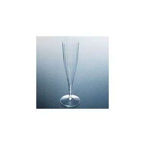   Plastics Opulence 5 Ounce Clear Plastic Fluted Champagne Glasses 2 pc