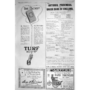  1921 ADVERTISEMENT UNION BANK ENGLAND CARTERS HAND 
