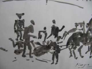 ORIGINAL, VERY SPECIAL BULLFIGHT DRAWING, SIGNED PICASSO !  