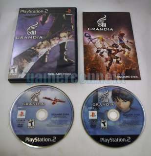 Grandia III 3 Complete 2 Disc PS2 Pre owned Rare OOP  
