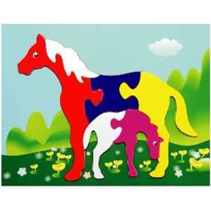  Mare and Foal Wooden Fun Puzzle Toys & Games